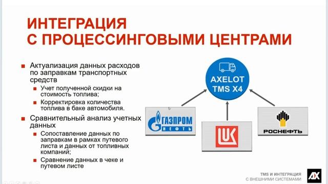 TMS и интеграция с внешними системами (вебинар 08.10.2019) смотреть онлайн