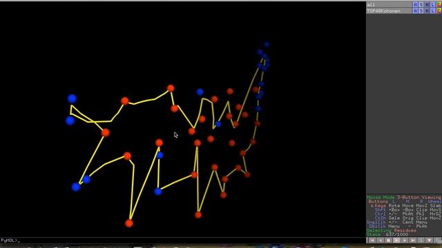 Attempt to solve a Traveling Salesman Problem using PyMOL and the Kohonen map смотреть онлайн