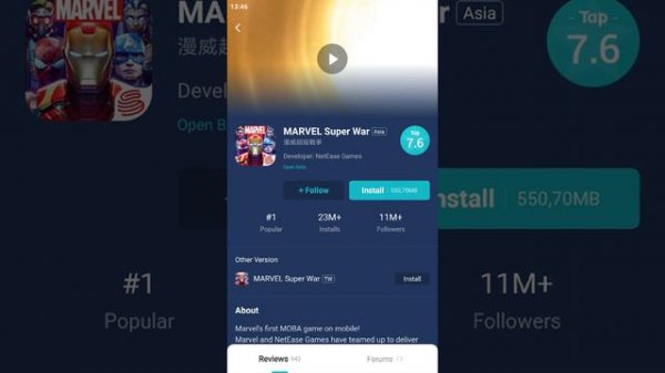 MARVEL Super War. Установка на Android.