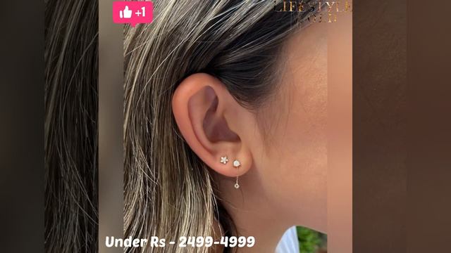 Diamonds Gold Ear stud Designs with Price | diamond earrings design | simple stud earrings смотреть онлайн