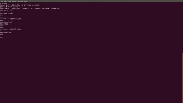 Bin to Dec and Hex using python смотреть онлайн