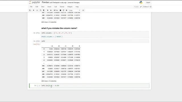 What if you mistake a column name | Pandas Tutorial 16.0 смотреть онлайн