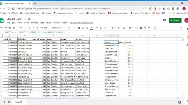 One line code to Query and Sort Data, based on a condition in Google Sheets смотреть онлайн