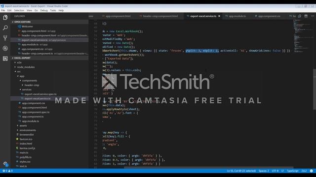 Excel Export Angular смотреть онлайн