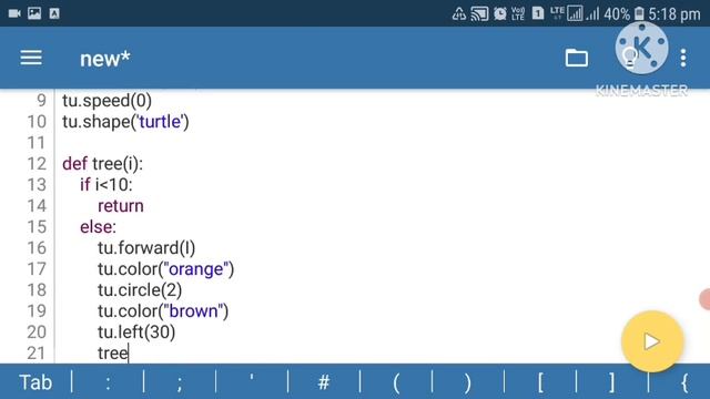 I MAKE A TREE BY PYTHON IN PYDROID APP смотреть онлайн