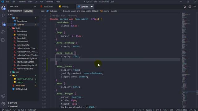 #8 Верстка сайта из Marsy по макету PSD, Меню на JavaScript смотреть онлайн