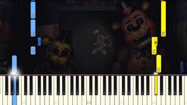 Five Nights at Freddy's 1 Song - EASY Piano tutorial смотреть онлайн