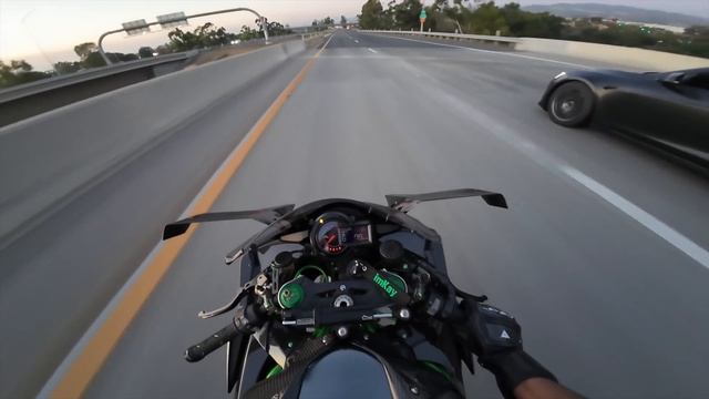 Ninja H2R Meets Tesla Plaid