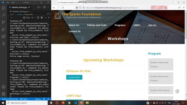 Testing (Automated) | Web & Mobile Development | Task 6 | The Sparks Foundation смотреть онлайн