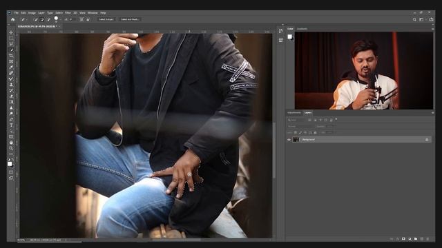 Cinematic outdoor photo retouching in photoshop | Outdoor photo editing by mukeshmack смотреть онлайн