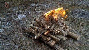 Виды костров: "Пирамида"
