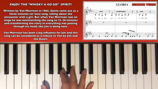 How to play Gloria - The Doors on piano! смотреть онлайн