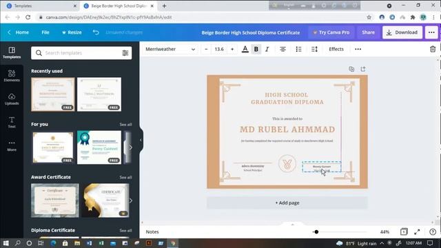 How To Make A Certificate Design In Canva Certificate Design Bangla Tutorial Digital 365 смотреть онлайн
