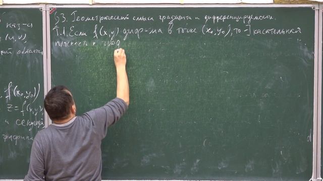 Многомерный анализ 3. Геометрический смысл градиента и дифференцируемости смотреть онлайн