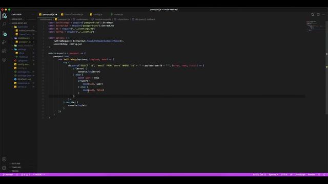 Создаем REST API на Node JS, express, mysql - скрываем маршруты с PassportJS - Часть 3 смотреть онлайн