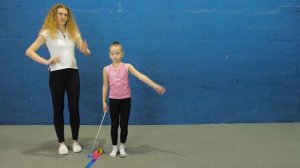 Урок №62 Онлайн урок Лента в художественной гимнастике  для детей, гимнастическая лента.