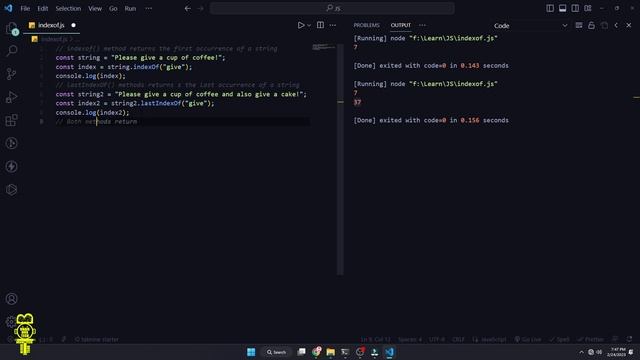 Indexof and LastIndexOf || JavaScript Indexof and Lastindexof Method || JavaScript String Method смотреть онлайн