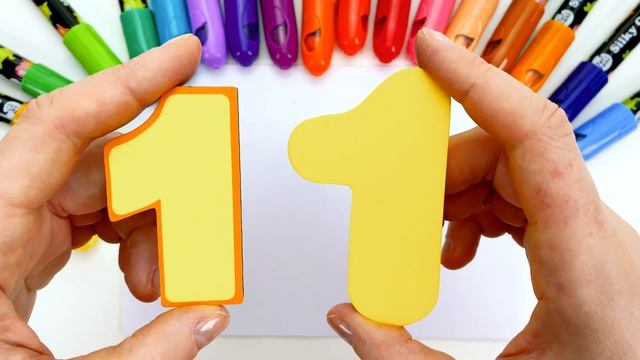 Весёлые Английские Цифры. Числа от 1 до 20! Рисуем и Раскрашиваем! смотреть онлайн