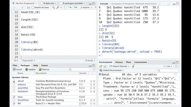 Packages in R | R Tutorial 1.9 | R Programming for beginners in Malayalam | смотреть онлайн