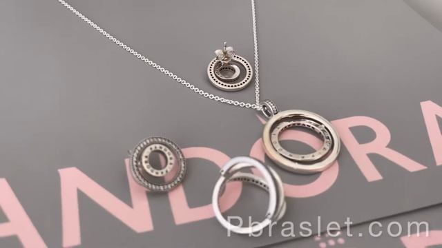 Комплект Пандора Серьги пусеты Навсегда, подвеска Вращающиеся сердца, кольцо Пандора смотреть онлайн