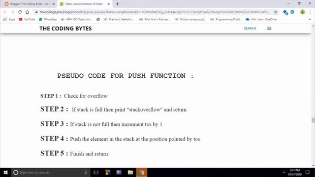 Static Implementation of Stack | Data Structures | Lecture - 3 | The Coding Bytes смотреть онлайн