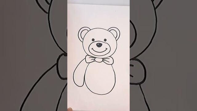 Как нарисовать плюшевого мишку. Рисуем мишку. Урок рисования для детей. Drawing bear. Art lesson. смотреть онлайн