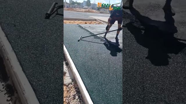 Укладка бесшовного резинового покрытия. Компания NewLine смотреть онлайн