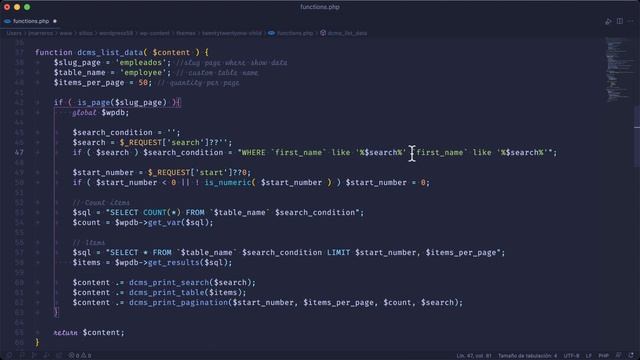 Mostrar Tabla Personalizada con Búsqueda y Paginación en WordPress смотреть онлайн