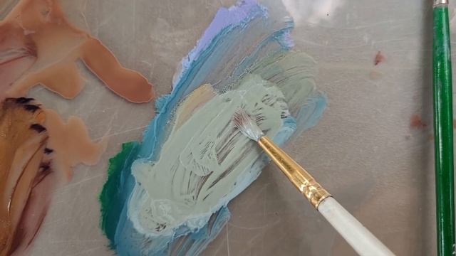 РИСУЮ по ФОТО деревенские будни. Сельский пейзаж маслом. смотреть онлайн