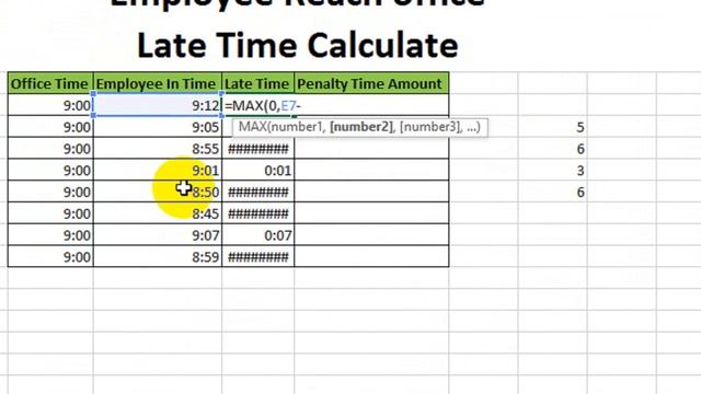 Employee Late Time Calculate In Excel | Late Penalty смотреть онлайн
