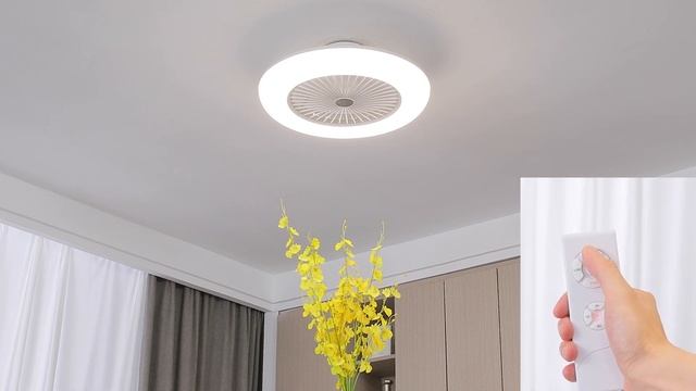 Ceiling Fan with Lighting LED Light Fan Lamp 36W Modern LED Ceiling Light смотреть онлайн