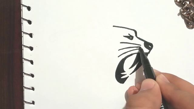 How to Draw Tiger Face As Tattoo Design @Artist_Kumresh смотреть онлайн