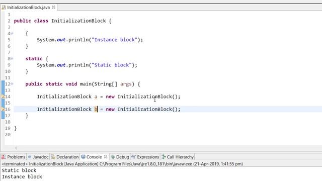 Java Tutorials: Initialization Block in Java смотреть онлайн