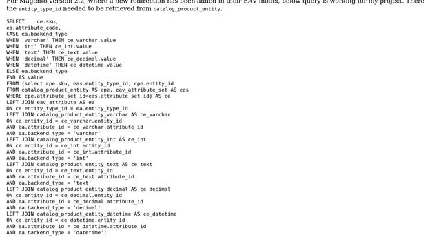 Magento: How to get product specific attribute codes & values using raw sql query? (2 Solutions!!) смотреть онлайн