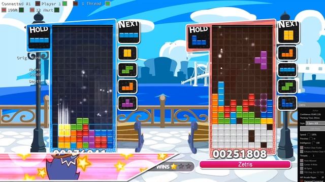 [Tetris AI] PC Loop Cold Clear vs PC Zetris #3 смотреть онлайн