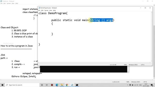 05 Execute first Java Program in Notepad смотреть онлайн