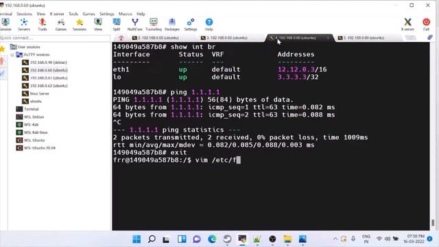 How to configure BGP using FRR in docker | Linux networking in FRR | Hands on experience with FRR смотреть онлайн