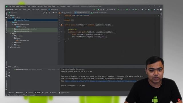 Creating and running a Hello World app in Android Studio | ML Kit & TFLite 002 смотреть онлайн