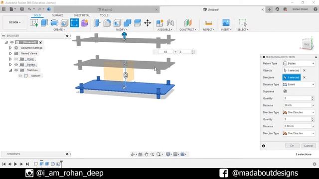 How to design a Wooden Shelf in Autodesk Fusion 360 | Fusion 360 Tutorial смотреть онлайн