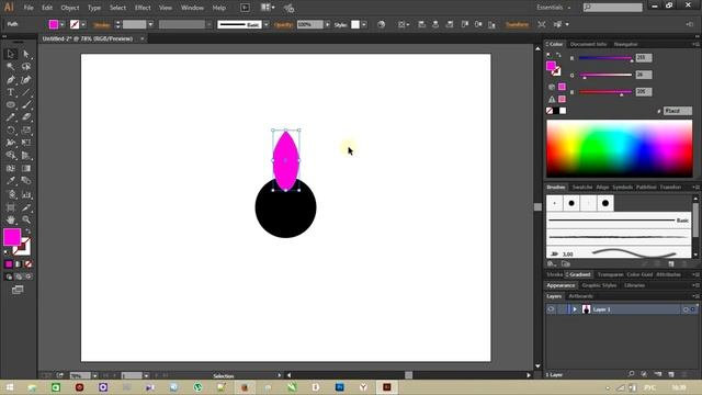 Как нарисовать цветок в Adobe Illustrator, или как нарисовать объекты по кругу смотреть онлайн