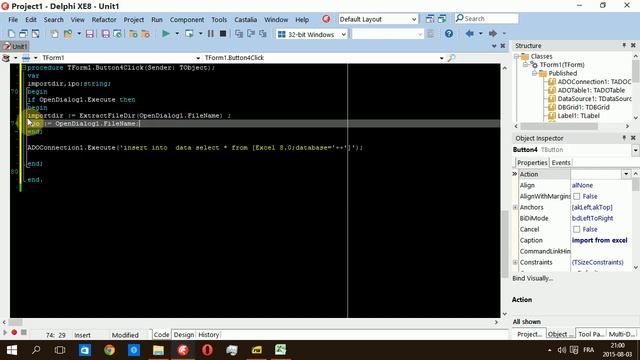 34.Import data from Excel - Delphi database development смотреть онлайн