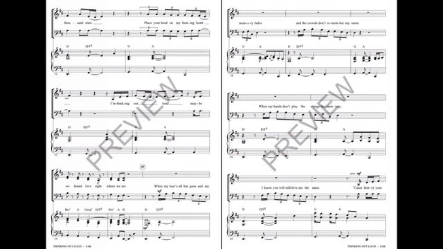 Thinking Out Loud (SAB Choir) - Arranged by Ed Lojeski смотреть онлайн