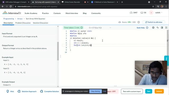 Sort array with squares! - Interview Bit смотреть онлайн