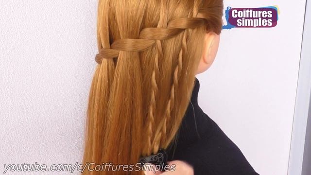 Everyday Hairstyle for girls ? Easy waterfall braid hairstyle ? Tuto Tresse Cascade facile à faire смотреть онлайн