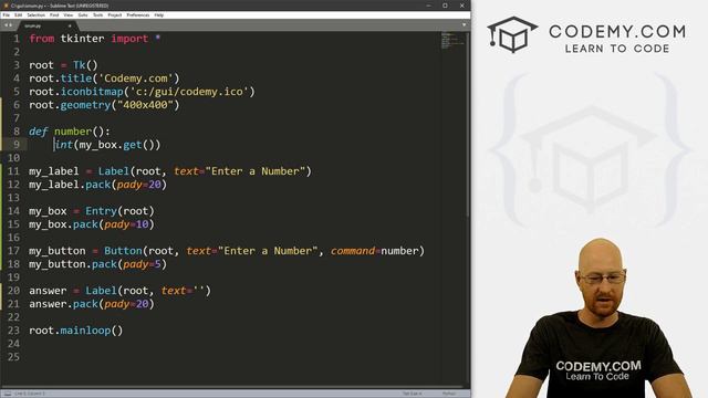 How To Validate An Entry Widget As An Integer - Python Tkinter GUI Tutorial 67
