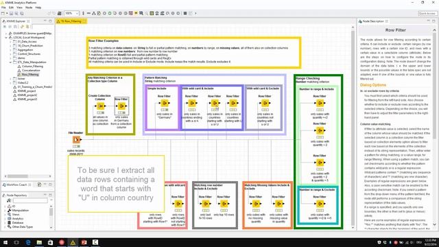 ETL with KNIME. Row Filter with Pattern Matching смотреть онлайн
