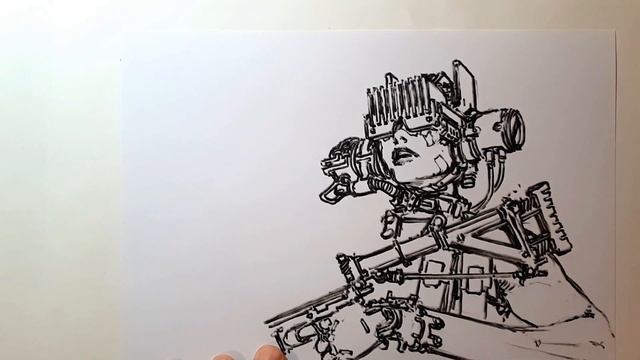 Drawing a Sci-Fi elite unit ( Inktober2020 day 5 ) - Timelapse | Red Hawk смотреть онлайн