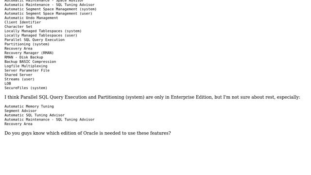 Databases: Oracle 11g Enterprise downgrade to Standard One смотреть онлайн