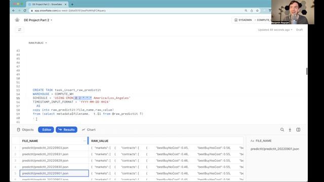 Data Engineering Project Part 2 - Inserting And Parsing JSON Into Snowflake смотреть онлайн