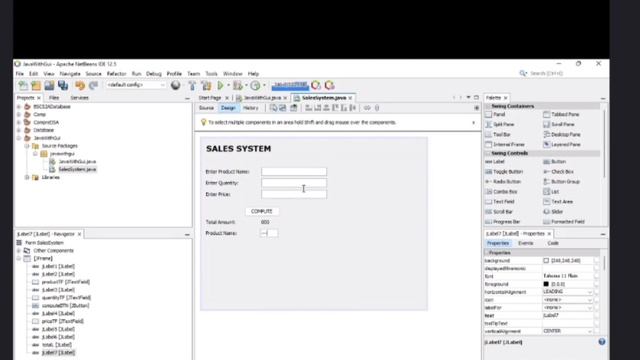 Java Application with JButton, JLabel and JTextfield in Netbeans Ide смотреть онлайн